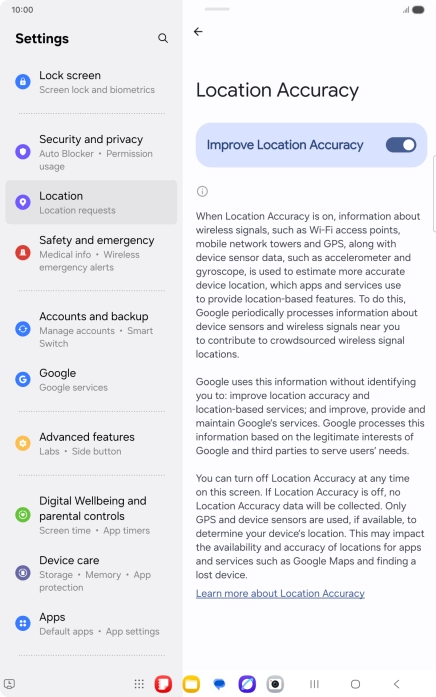 If you press the indicator next to 