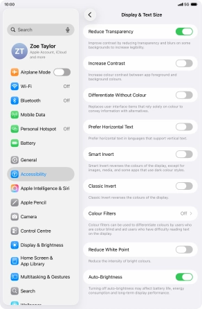 Press the indicator next to 