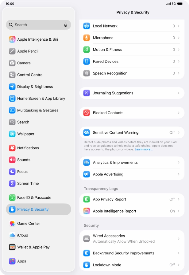 Press App Privacy Report.