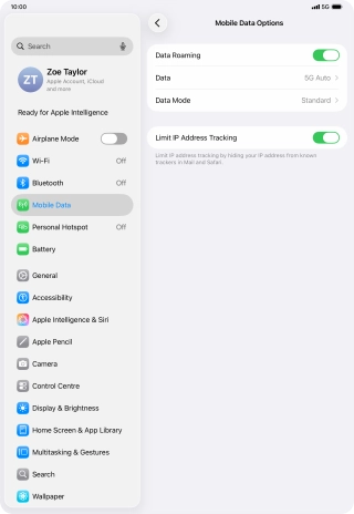 Press the indicator next to 