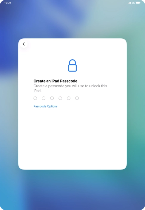 Press Passcode Options.