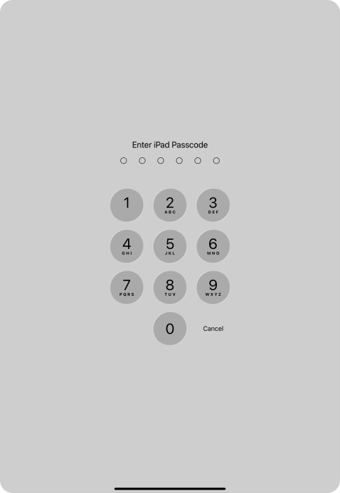 Use the lock code you created. The app is now locked.