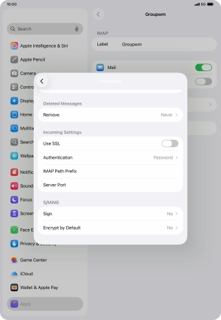 Press the indicator next to 