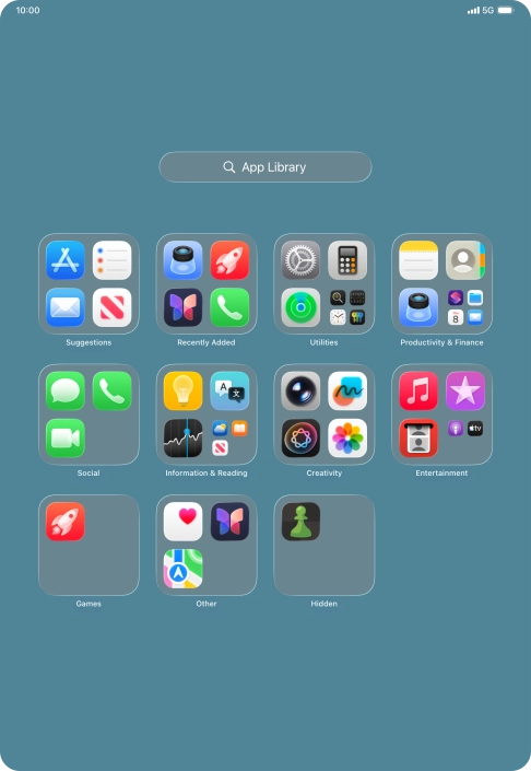 Press and hold the required app.
