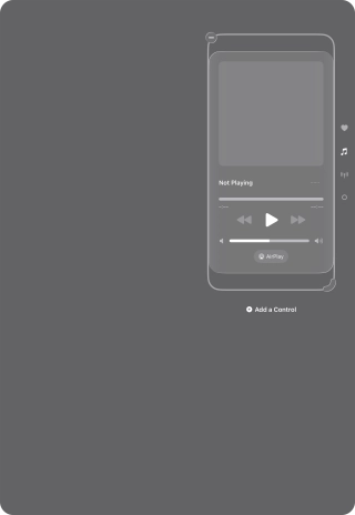 Press the remove icon on the required function to remove it from Control Centre.