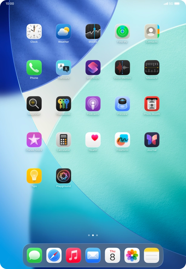 Press and hold anywhere on the home screen.