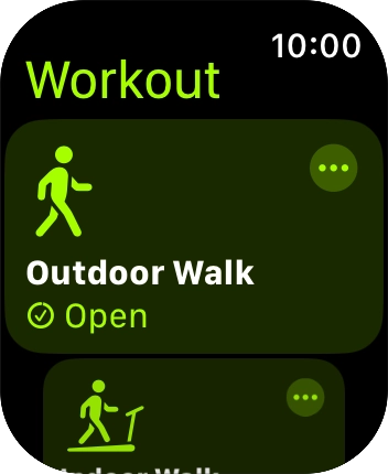 Press the required training activity to start it.