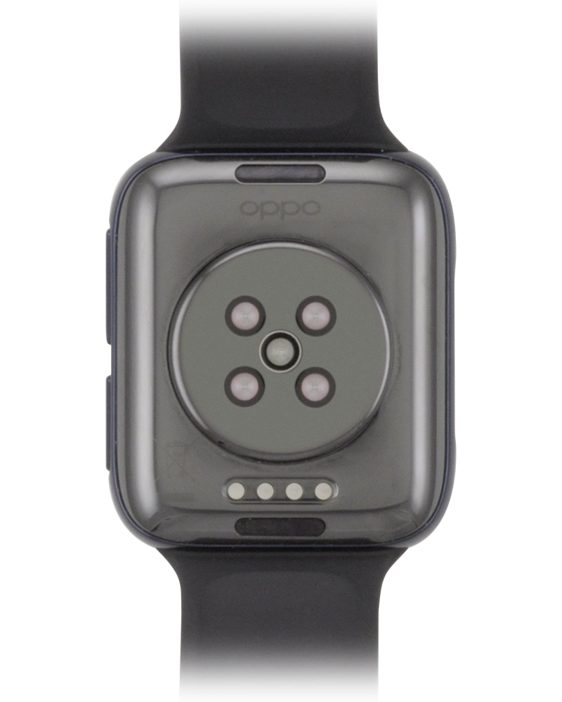 Place the back of your smartwatch on the magnetic charger allowing it to click into place.