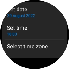 Press Set time.