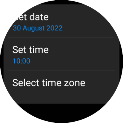 Press Set time.