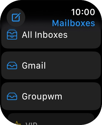 Press the required email account.