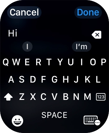 Press the input icon.