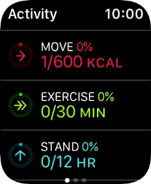 Keep sliding upwards to see the number of steps, distance and number of floors you've covered.