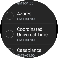 Press the required time zone.