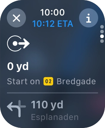 Press the end icon.
