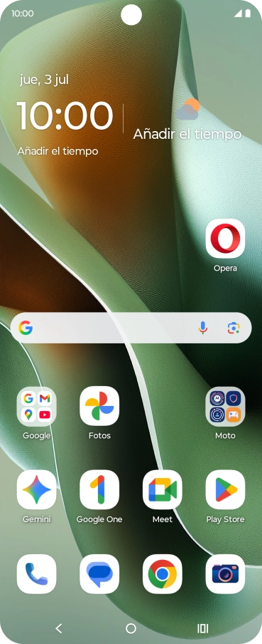 Desliza dos dedos hacia abajo desde la parte superior de la pantalla.