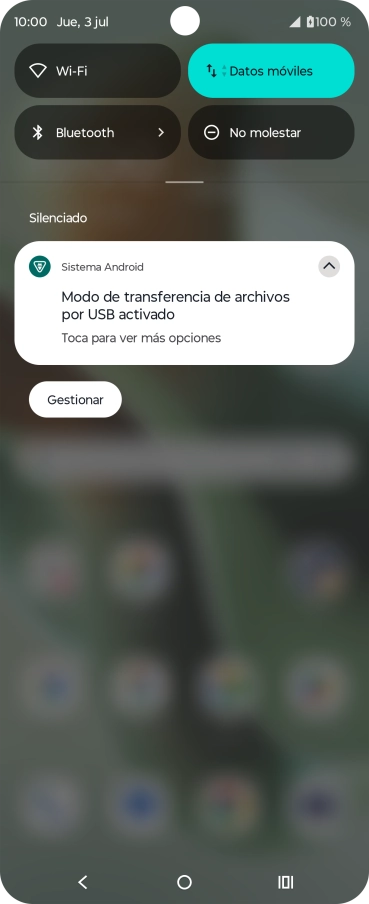 Pulsa Toca para ver más opciones.