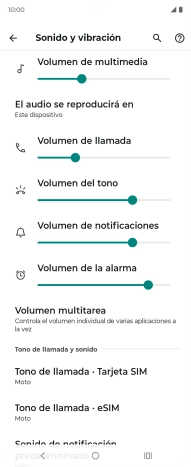 Pulsa Tono de llamada - Tarjeta SIM.