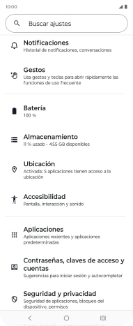 Pulsa Contraseñas, claves de acceso y cuentas.