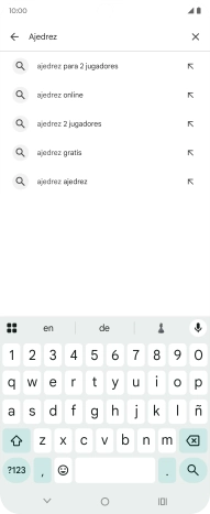 Introduce el nombre del tema o de la app y pulsa el icono de búsqueda.