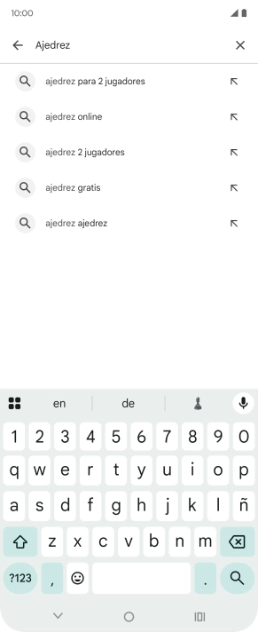 Introduce el nombre del tema o de la app y pulsa el icono de búsqueda.