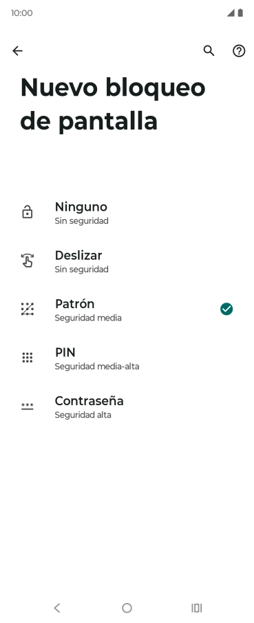 Pulsa Ninguno.