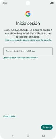 Si no tienes una cuenta de Google, pulsa Crear cuenta y sigue las indicaciones de la pantalla para ver cómo crear una cuenta nueva.