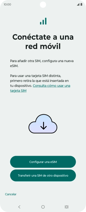 Pulsa Configurar una eSIM.