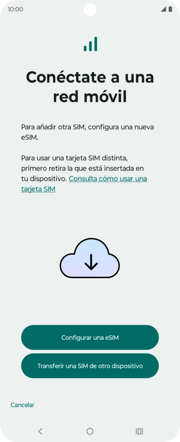 Pulsa Configurar una eSIM.