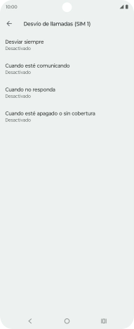 Pulsa el tipo de desvío deseado.