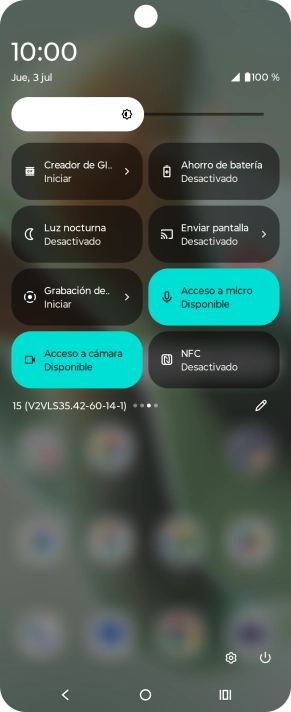 Pulsa el icono de modo de ahorro de energía para activar o desactivar la función.