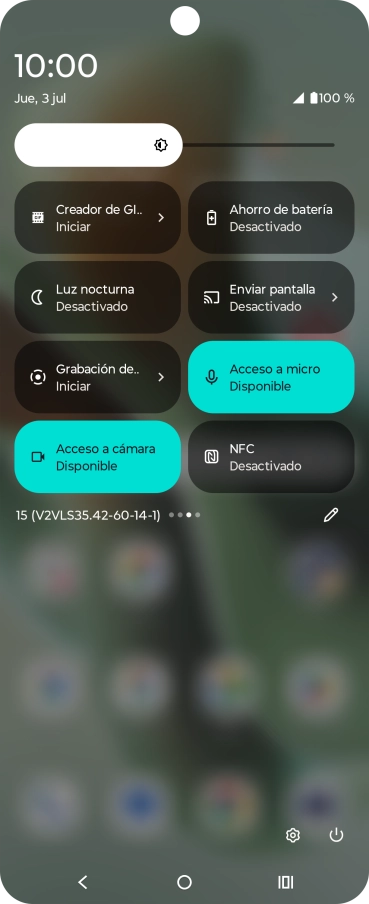 Pulsa el icono de modo de ahorro de energía para activar o desactivar la función.