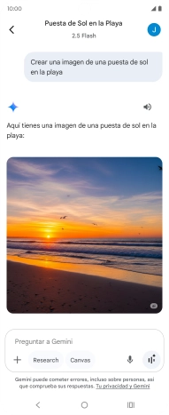También puedes pedir a Gemini que genere una fotografía partiendo de tu descripción.