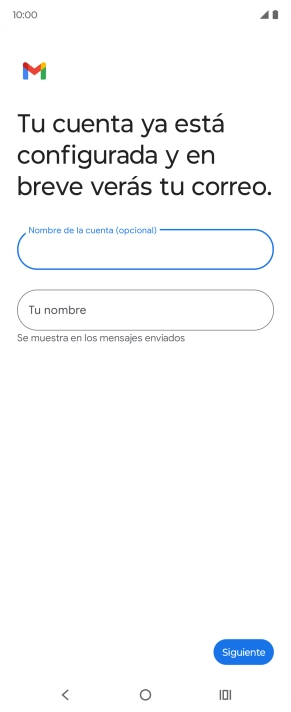 Pulsa Tu nombre e introduce el nombre del remitente.