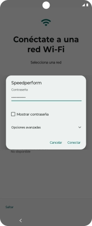 Introduce la contraseña de la red wifi y pulsa Conectar.