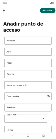 Pulsa Nombre e introduce Vodafone Internet.