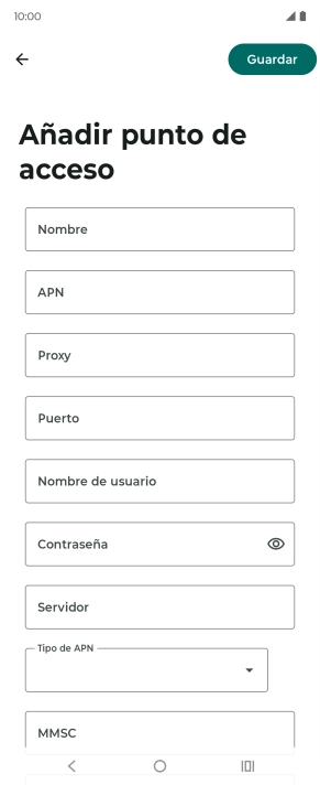 Pulsa Nombre e introduce Vodafone Internet.