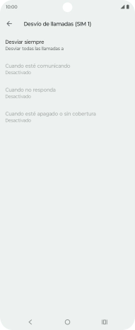 Pulsa el tipo de desvío deseado.