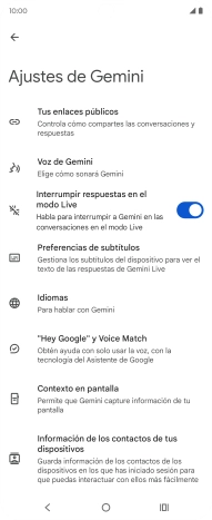 Sigue las indicaciones de la pantalla para seleccionar los ajustes deseados.