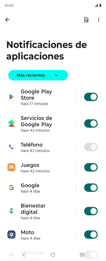 Pulsa la lista desplegable.