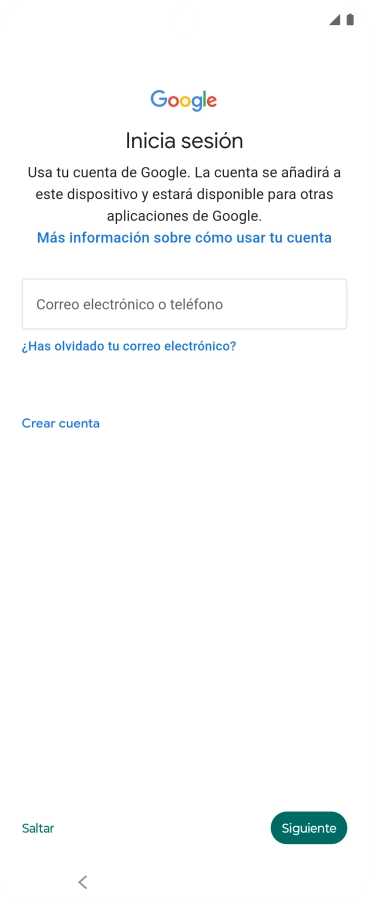 Sigue las indicaciones de la pantalla para terminar la activación.