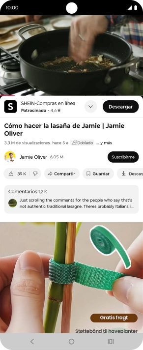 Pulsa la tecla de inicio durante unos instantes para activar Gemini.
