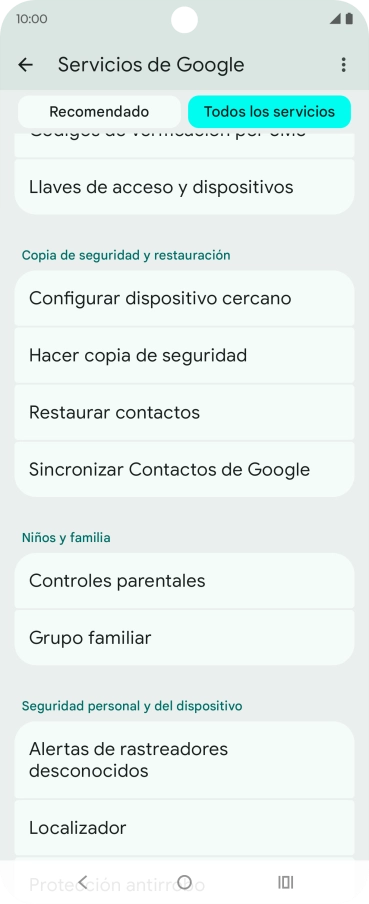 Pulsa Localizador.