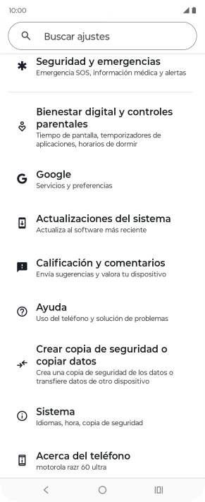 Pulsa Sistema.