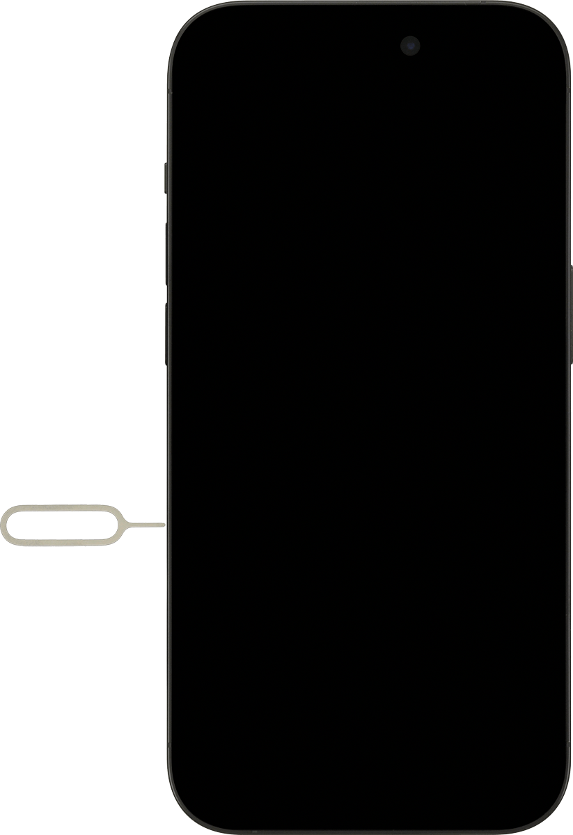 Find the opener for the SIM holder.