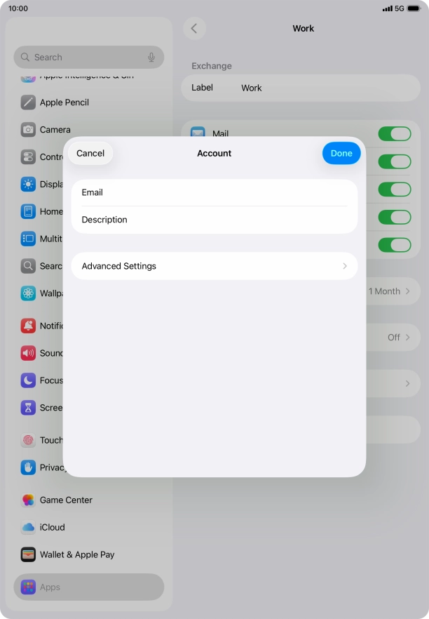 Press Advanced Settings.