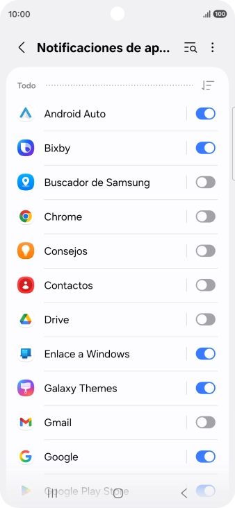 Pulsa la lista desplegable.