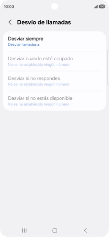 Pulsa el tipo de desvío deseado.
