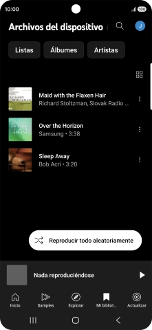 Pulsa el archivo de música deseado.