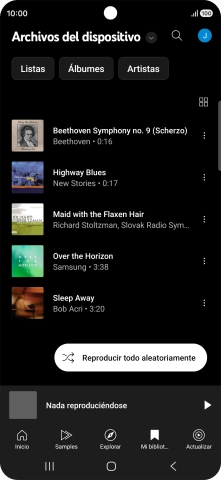 Pulsa el archivo de música deseado.